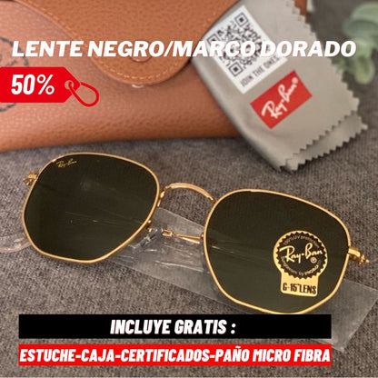 Gafas de sol lente hexagonal