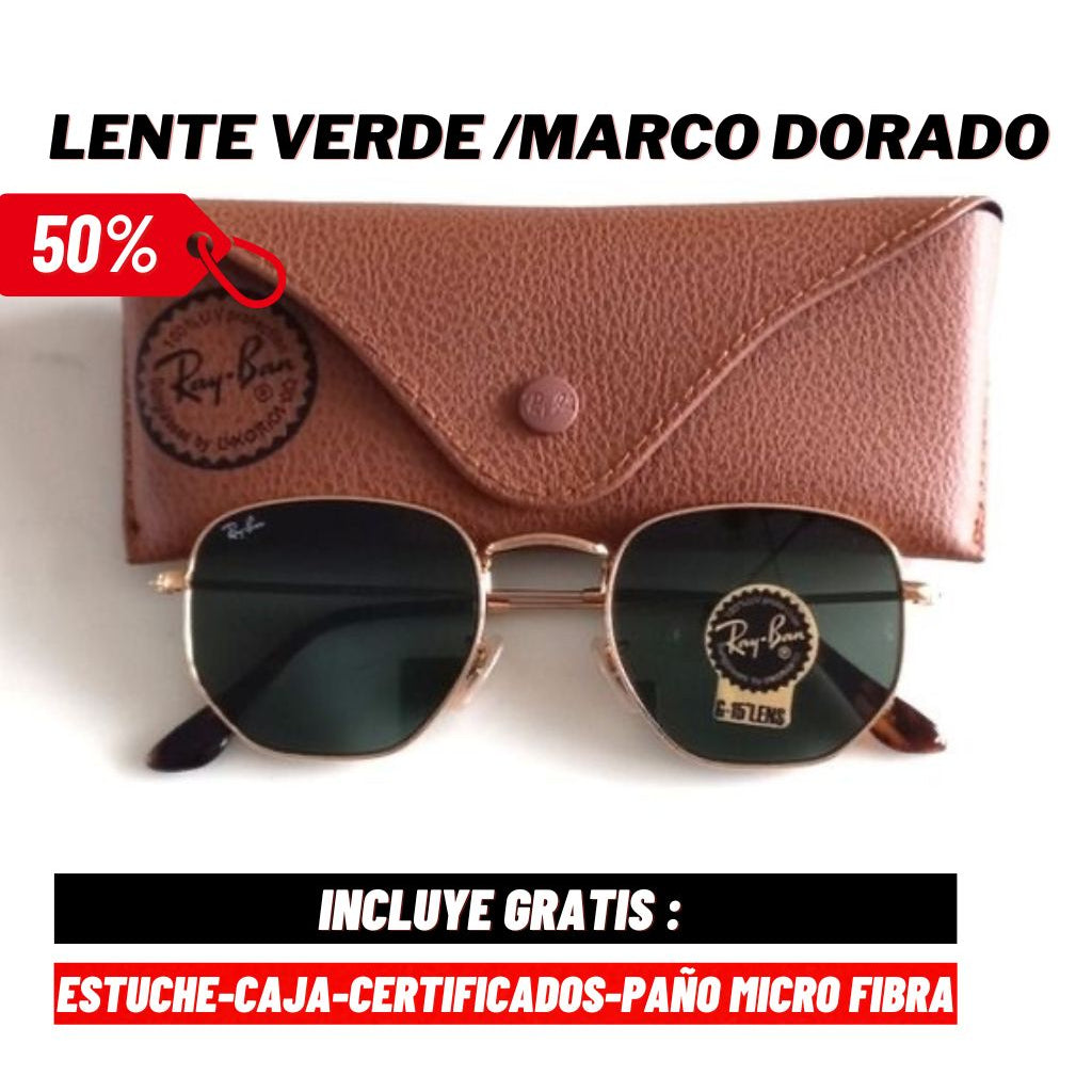 Gafas de sol lente hexagonal