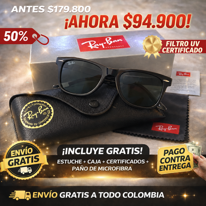 😍 Gafas de sol clásicas estilo Wayfarer 🔥